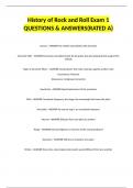 History of Rock and Roll Exam 1 QUESTIONS & ANSWERS&lpar;RATED A&rpar;