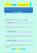 Utah Law&colon; Stringham Schools State Test Prep Worksheet Questions and Correct Answers &vert;  Latest Update