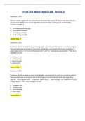 PSYC300 MIDTERM EXAM - WEEK 4  QUESTIONS AND ANSWERS