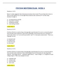 PSYC300 MIDTERM EXAM - WEEK 4  QUESTIONS AND ANSWERS