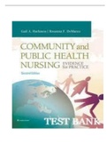 Best rated Test Bank for Community and Public Health Nursing&comma; 1st Edition Gail A&period; Harkness