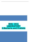 BIOL 191L LABORATORY 2:Bacteria and Protists 2022 LATEST UPDATE . VALLEY COLLEGE