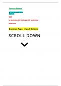 Pearson Edexcel ACTUAL SUMMER 2024 9ST0&sol;02 GCE In Statistics &lpar;9ST0&rpar; Paper 02&colon; Statistical Inference Question Paper &plus; Mark Scheme