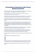 TX Food Handler Training Course &lpar;100&percnt; Correct&rpar; Questions and Answers