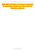 NUR 6560 ATI Exam 2 A nurse is reviewing the laboratory results of a client who has metabolic alkalosis