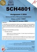 SCH4801 Assignment 3 &lpar;COMPLETE ANSWERS&rpar; 2024  &lpar;248097&rpar;- DUE 7 October 2024