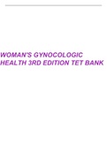 TEST BANK WOMEN'S GYNECOLOGIC HEALTH 3RD EDITION BY: KERRI