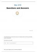 NUR 410 NURSING CONCEPTS FOR COMMUNITY AND PUBLIC HEALTH EXAM 2 QUESTIONS AND ANSWERS