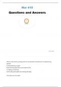 NUR 410 EXAM 2 QUESTIONS AND ANSWERS