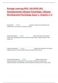 Portage Learning PSYC 140 &lpar;PSYC140&rpar; Developmental Lifespan Psychology Lifespan Development Psychology Exam 