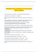 NRCME Exam Questions And Answers 100&percnt; Verified&period;