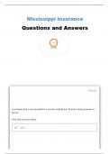 LIFE ACCIDENT AND HEALTH INSURANCE MISSISSIPPI 2 QUESTIONS AND ANSWERS
