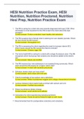 HESI Nutrition Practice Exam, HESI Nutrition, Nutrition Proctored, Nutrition Hesi Prep, Nutrition Practice Exam
