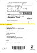 Pearson Edexcel Level 1&sol;Level 2 GCSE &lpar;9&ndash;1&rpar;&lpar;spoken Mandarin&sol;spoken Cantonese&rpar; PAPER 4&colon; Writing in  Chinese Higher Tier QP MAY 2024