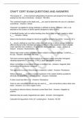 CRAFT CERT EXAM QUESTIONS AND ANSWERS