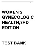 Exam &lpar;elaborations&rpar; NSG 6430 Women&rsquo;s Gynecologic Health&comma; Third Edition Test Bank 2021-2022 Questions and answers Graded A&plus;