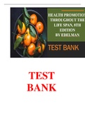 Test Bank for Health Promotion Throughout the Lifespan 8th Edition by Carole Lium Edelman, Kudzma, Mandle - [Instant Download]