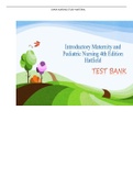Test Bank for Introductory Maternity and Pediatric Nursing 4th Edition by Nancy T. Hatfield, Cynthia Kincheloe [All answers are well explained]