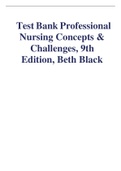 Test Bank Professional Nursing Concepts & Challenges, 9th edition- Beth Black