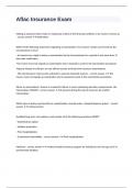 Aflac Insurance Exam with 100&percnt; correct answers graded A&plus; passed
