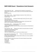 NUR 3026 Exam 1 Questions And Answers