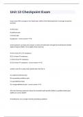 Unit 13 Checkpoint Exam Questions well answered to pass
