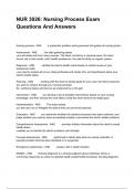 NUR 3026&colon; Nursing Process Exam Questions And Answers