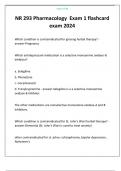 NR 293 Pharmacology Exam 1 flashcard exam 2024