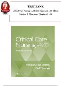 Test Bank For Critical Care Nursing- A Holistic Approach&comma; 12th Edition by Morton Fontaine&comma; All Chapters 1-56 LATEST
