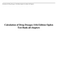 TEST BANK CALCULATION OF DRUG DOSAGES 11TH EDITION OGDEN 