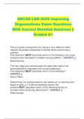 SNCOA LDR-303S Improving  Organizations Exam Questions  With Correct Detailed Solutions &vert;&vert;  Graded A&plus;