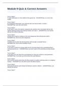 Module 9 Quiz & Correct Answers
