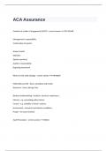 ACA Assurance&lpar;questions with verified answers&rpar;