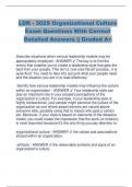 LDR - 302S Organizational Culture Exam Questions With Correct  Detailed Answers &vert;&vert; Graded A&plus;