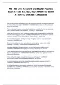 PSI - NY Life&comma; Accident and Health Practice  Exam 17-55&sol; &5 2024&sol;2025 UPDATED WITH  A&plus; RATED CORRECT ANSWERS