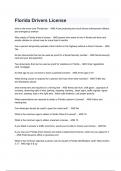 Florida Drivers License Exam Questions and Answers 2024&sol;2025&lpar; A&plus; GRADED 100&percnt; VERIFIED&rpar;&period;