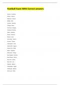 Football Exam With Correct answers