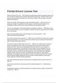 Florida Drivers License Test Questions and Answers 2024&sol;2025&lpar; A&plus; GRADED 100&percnt; VERIFIED&rpar;&period;