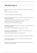 THE ACA-exam 4 questions and answers graded A&plus; passed