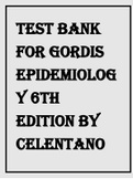 TEST BANK FOR GORDIS EPIDEMIOLOGY 6TH EDITION BY CELENTANO