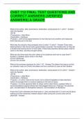 CHST 112 FINAL TEST QUESTIONS AND CORRECT ANSWERS &lpar;VERIFIED ANSWERS&rpar; A GRADE 