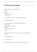 ACA Assurance Exam with 100&percnt; correct answers
