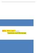 BIOL 191L Lab 1 LABORATORY 1: Taxonomy and Microscopy | 2022 latest update