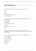 ACA Assurance with complete solutions graded A&plus; passed