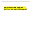 NSG 6020 MIDTERM EXAM Help 2 – QUESTION AND ANSWERS (answered)