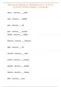 SKILLSUSA MEDICAL TERMINOLOGY &lpar;ACTUAL  2024&sol;2025&rpar; WITH CORRECT ANSWERS