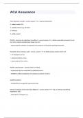 ACA Assurance&lpar;questions with verified answers&rpar;