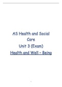A - Level Health and Social Care Notes - Exam Unit 