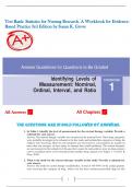 Test Bank - for Statistics for Nursing Research A Workbook for Evidence-Based Practice 3rd Edition by Susan K&period; Grove&period; All Chapters&vert; A&plus; Guide &vert; New Edition