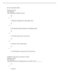 BIO 251 UNIT EXAM 2 PART 2. Questions And Answers. Complete Solution.